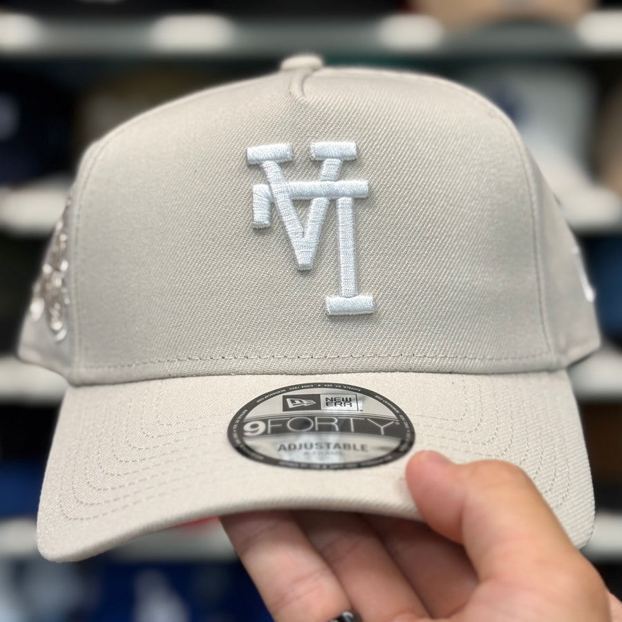 New Era Los Angeles Dodgers Upside Down Logo '75th World Series' A-Frame Chalk 9FORTY Snapback - Product Image