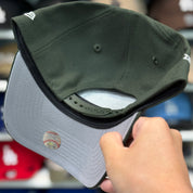 New Era Los Angeles Dodgers Upside Down Logo '50th Anniversary' A-Frame Dark Olive 9FORTY Snapback - Product Image