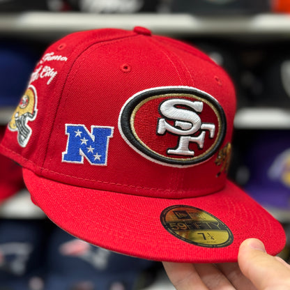 New Era San Francisco 49ers 'Super Bowl Identity' Red 59FIFTY Fitted Hat | 7 1/4 - Product Image