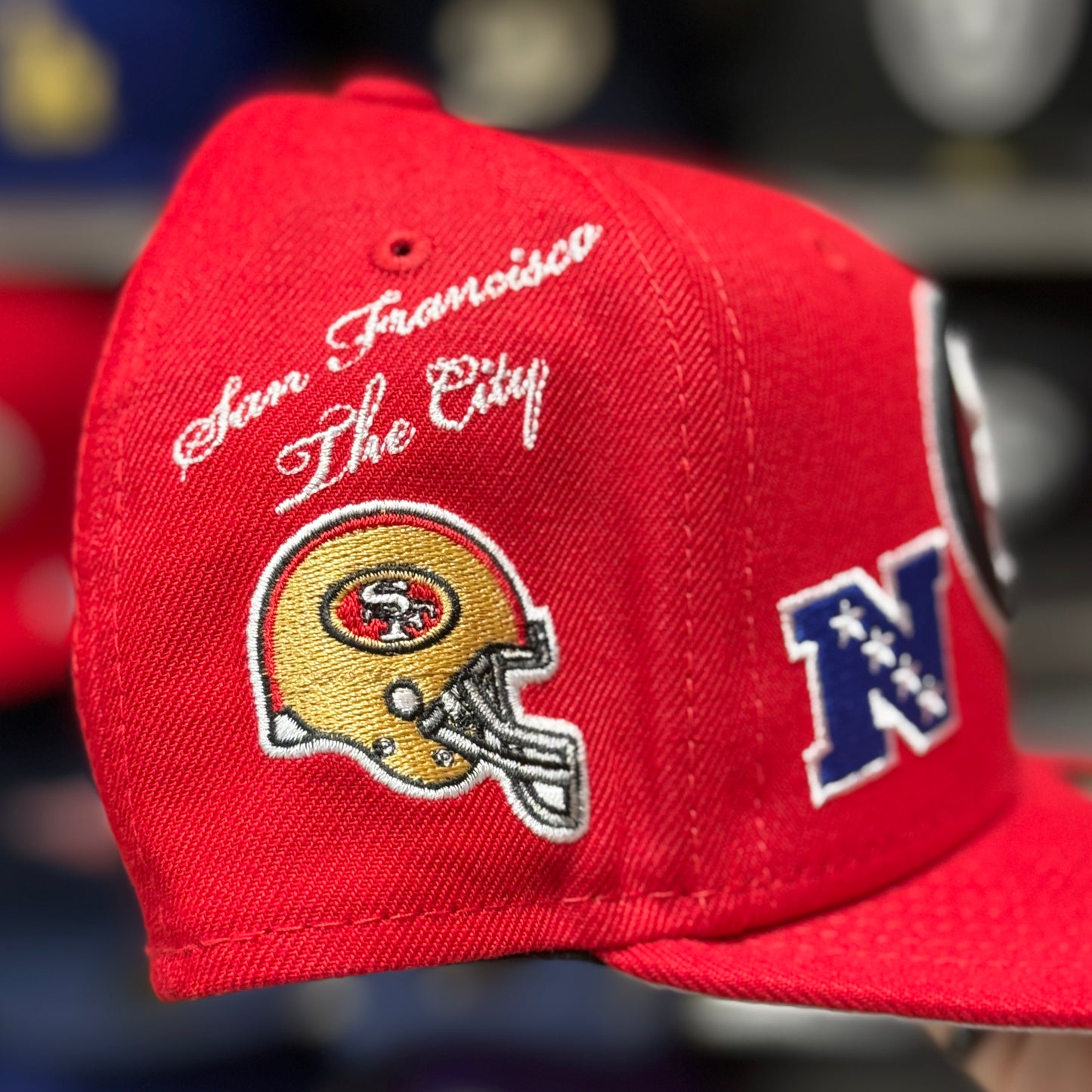 New Era San Francisco 49ers 'Super Bowl Identity' Red 59FIFTY Fitted Hat | 7 1/4 - Product Image
