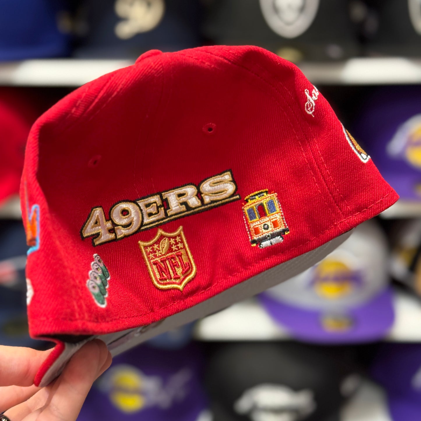 New Era San Francisco 49ers 'Super Bowl Identity' Red 59FIFTY Fitted Hat | 7 1/4 - Product Image
