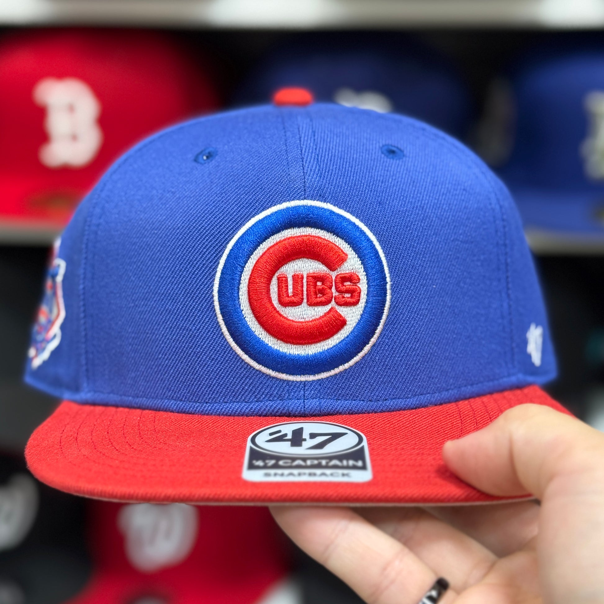 Chicago Cubs 'National Patch' Blue/Red '47 Brand Snapback - Product Image