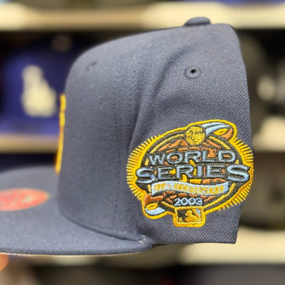 New York Yankees 'World Series Identity' Navy/Gold Mitchell & Ness Snapback - Product Image