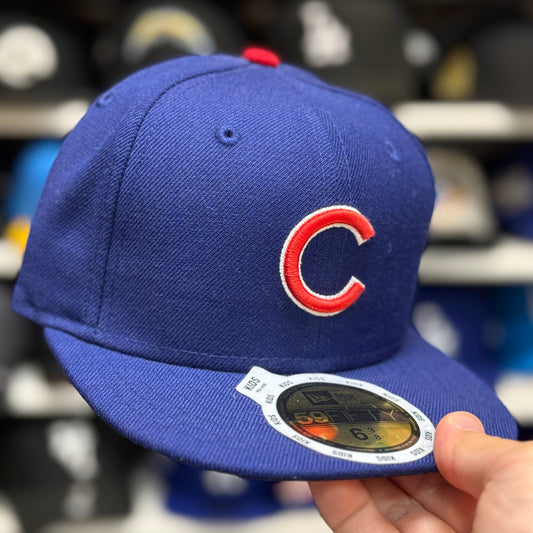 Youth Chicago Cubs New Era Blue 59FIFTY Fitted Hat - Product Image