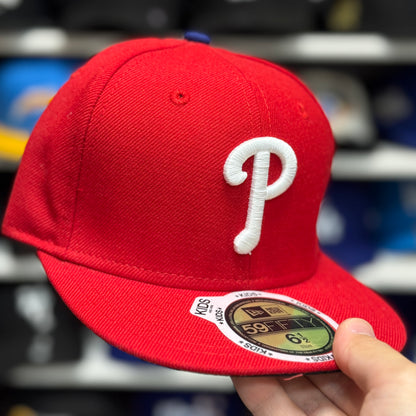 Youth Philadelphia Phillies New Era Red 59FIFTY Fitted Hat - Product Image