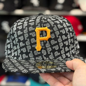 New Era Pittsburgh Pirates 'Monogram' Black 59FIFTY Fitted Hat - Product Image