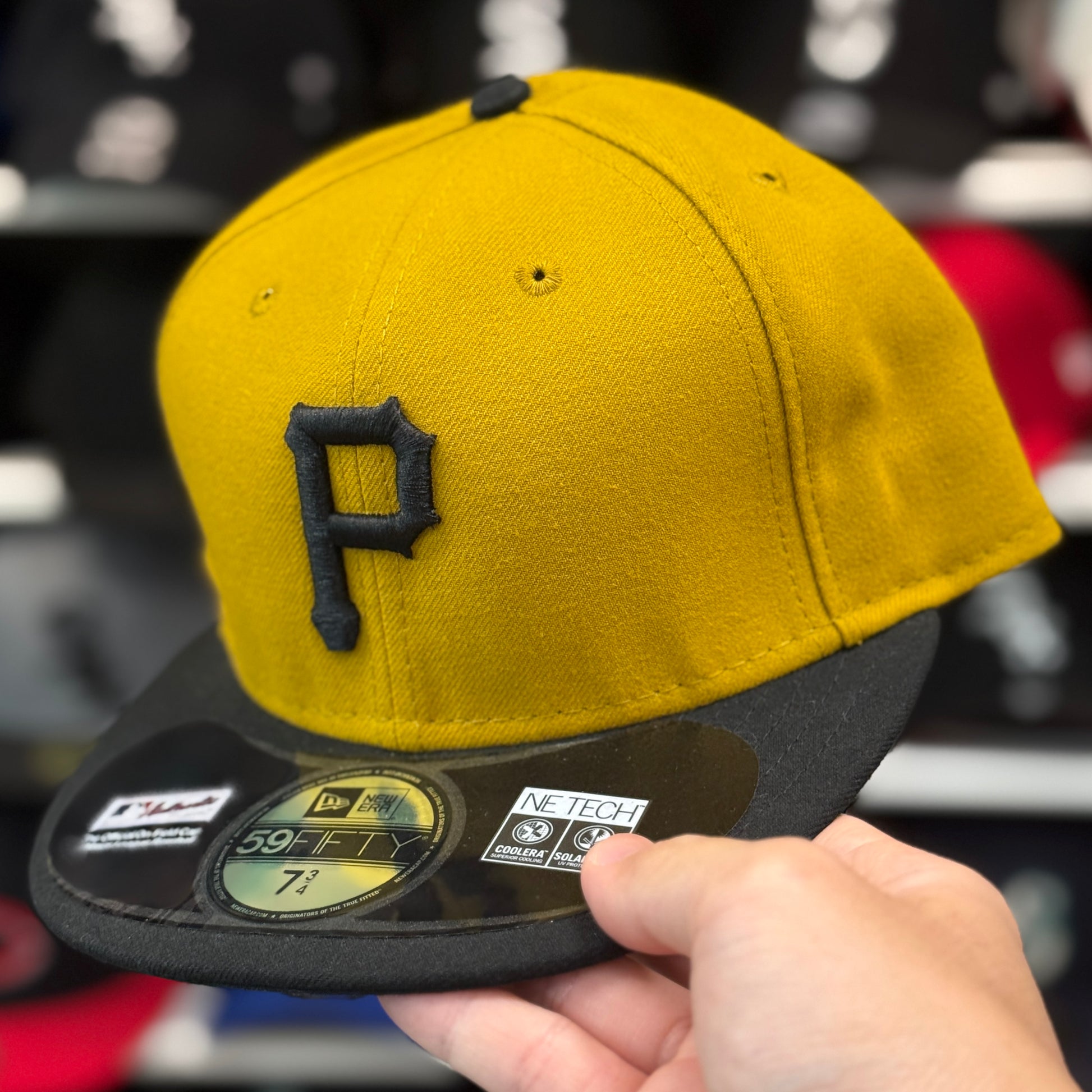 New Era Pittsburgh Pirates Gold/Black 59FIFTY Fitted Hat | Size 7 3/4 - Product Image