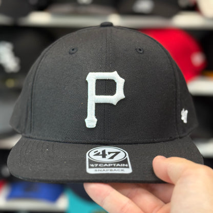 Pittsburgh Pirates Black/White '47 Brand Snapback - Product Image