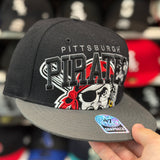 Pittsburgh Pirates Black/Gray '47 Brand Snapback