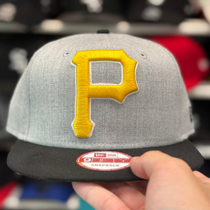 New Era Pittsburgh Pirates 'Large Logo' Gray/Black 9FIFTY Snapback - Product Image