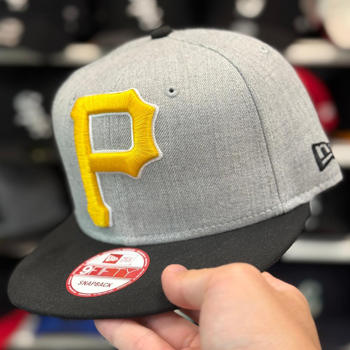 New Era Pittsburgh Pirates 'Large Logo' Gray/Black 9FIFTY Snapback - Product Image