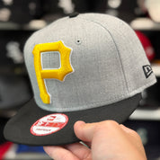 New Era Pittsburgh Pirates 'Large Logo' Gray/Black 9FIFTY Snapback - Product Image