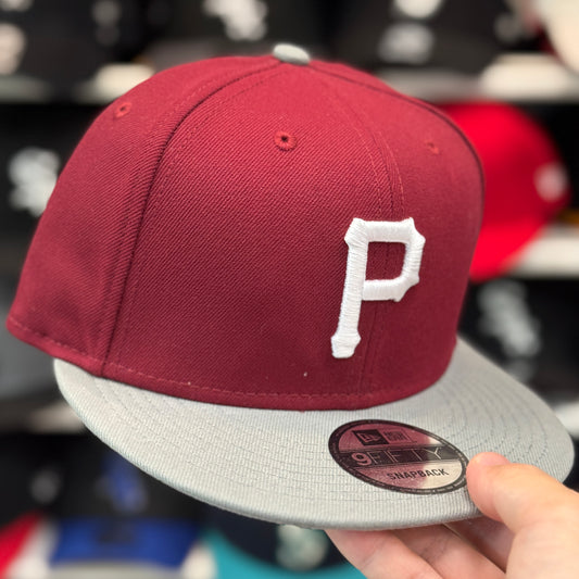 New Era Pittsburgh Pirates Maroon/Silver 9FIFTY Snapback - Product Image