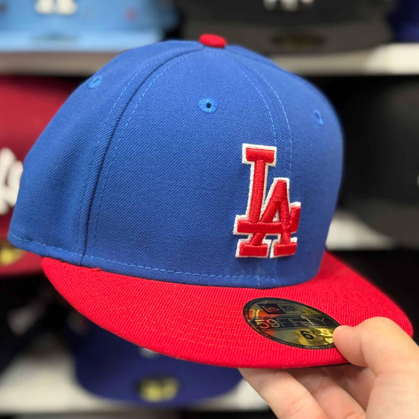 New Era Los Angeles Dodgers 'Superman' Blue/Red 59FIFTY Fitted Hat - Product Image