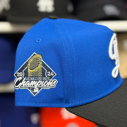 New Era Los Angeles Dodgers '2024 World Series Champions' A-Frame 9FORTY Snapback Blue/Black