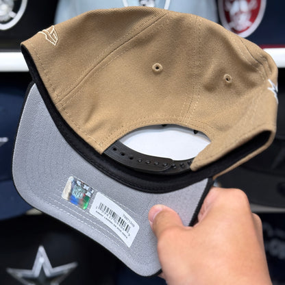 New Era Las Vegas Raiders '60th Anniversary' A-Frame 9FORTY Snapback Tan/Black