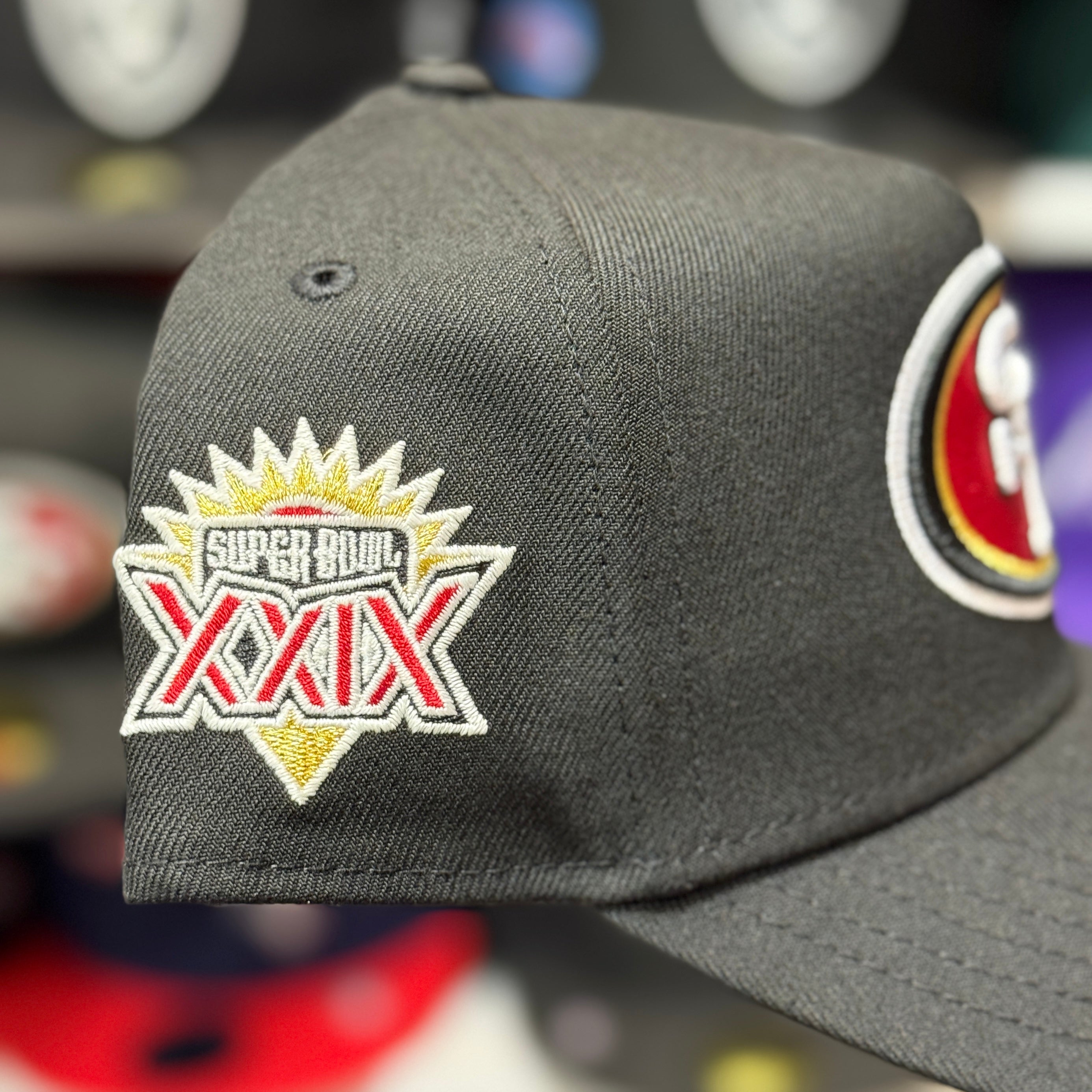 New Era San Francisco 49ers 'Super Bowl XXIX' A-Frame Black 9FORTY Snapback | Red Under Brim - Product Image