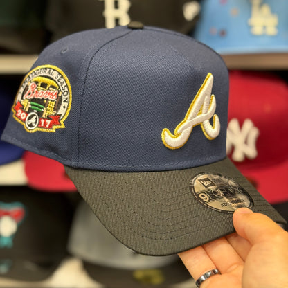 New Era Atlanta Braves 'Inagural Season' A-Frame 9FORTY Snapback Navy/Black