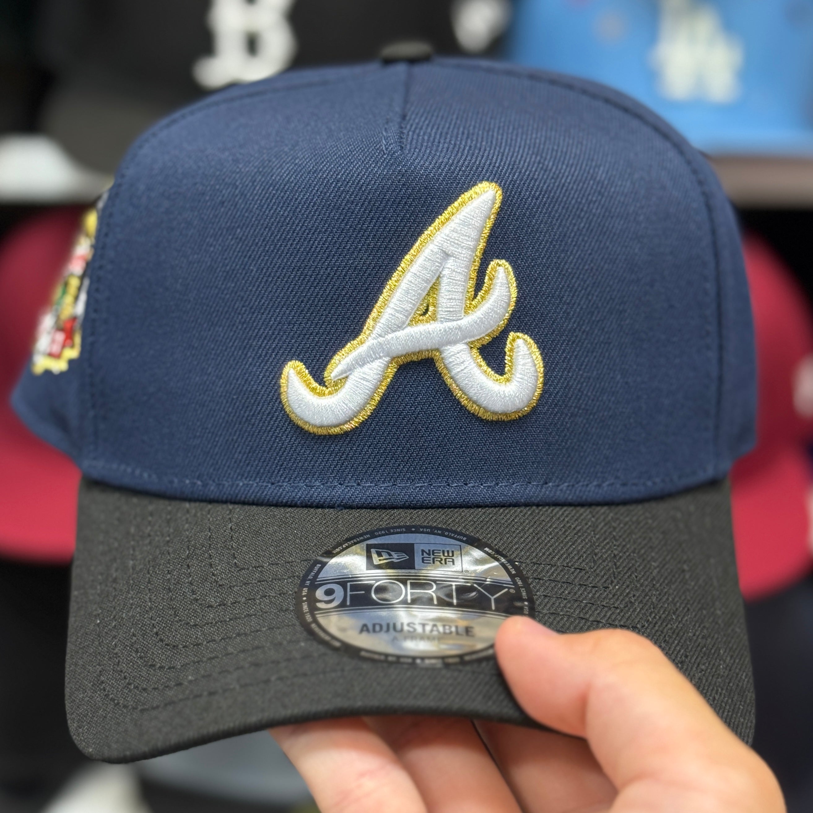 New Era Atlanta Braves 'Inaugural Season' A-Frame Navy/Black 9FORTY Snapback - Product Image