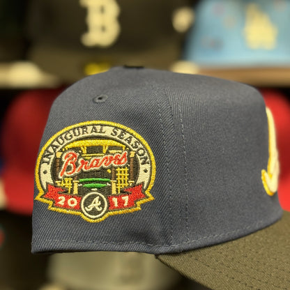 New Era Atlanta Braves 'Inagural Season' A-Frame 9FORTY Snapback Navy/Black
