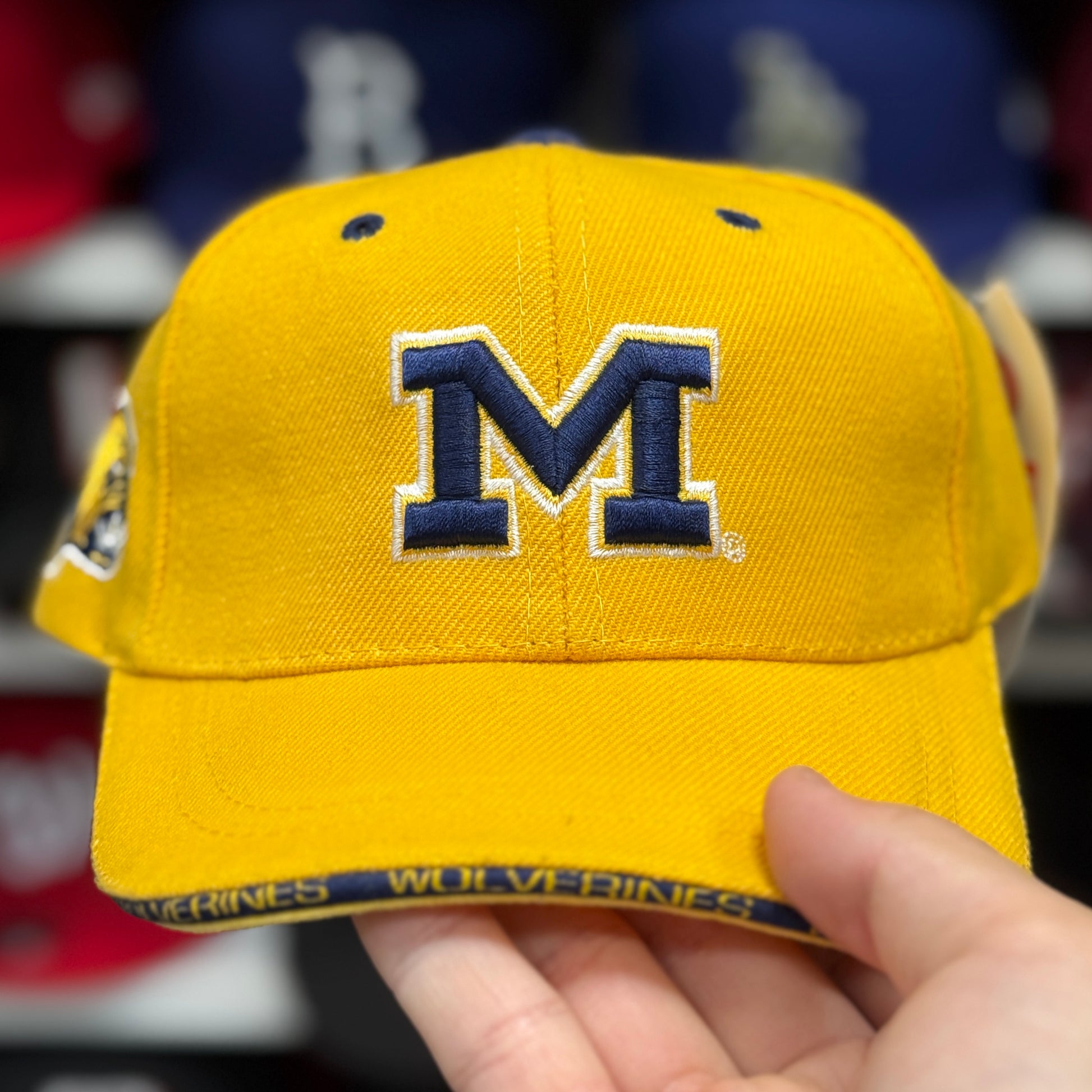 Youth Michigan Wolverines Yellow Baseball Cap - Product Image