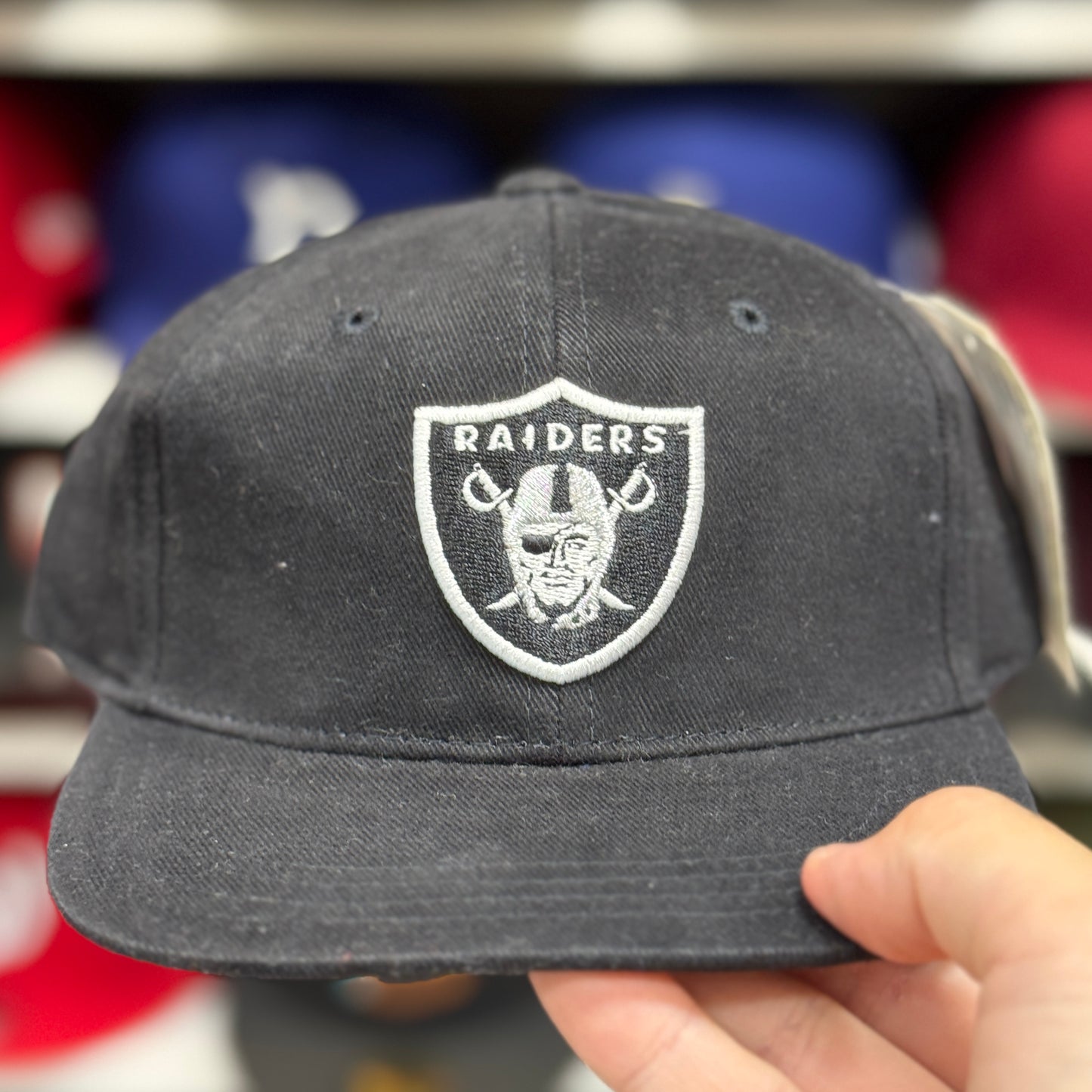 Youth Oakland Raiders Black Baseball Cap - Product Image