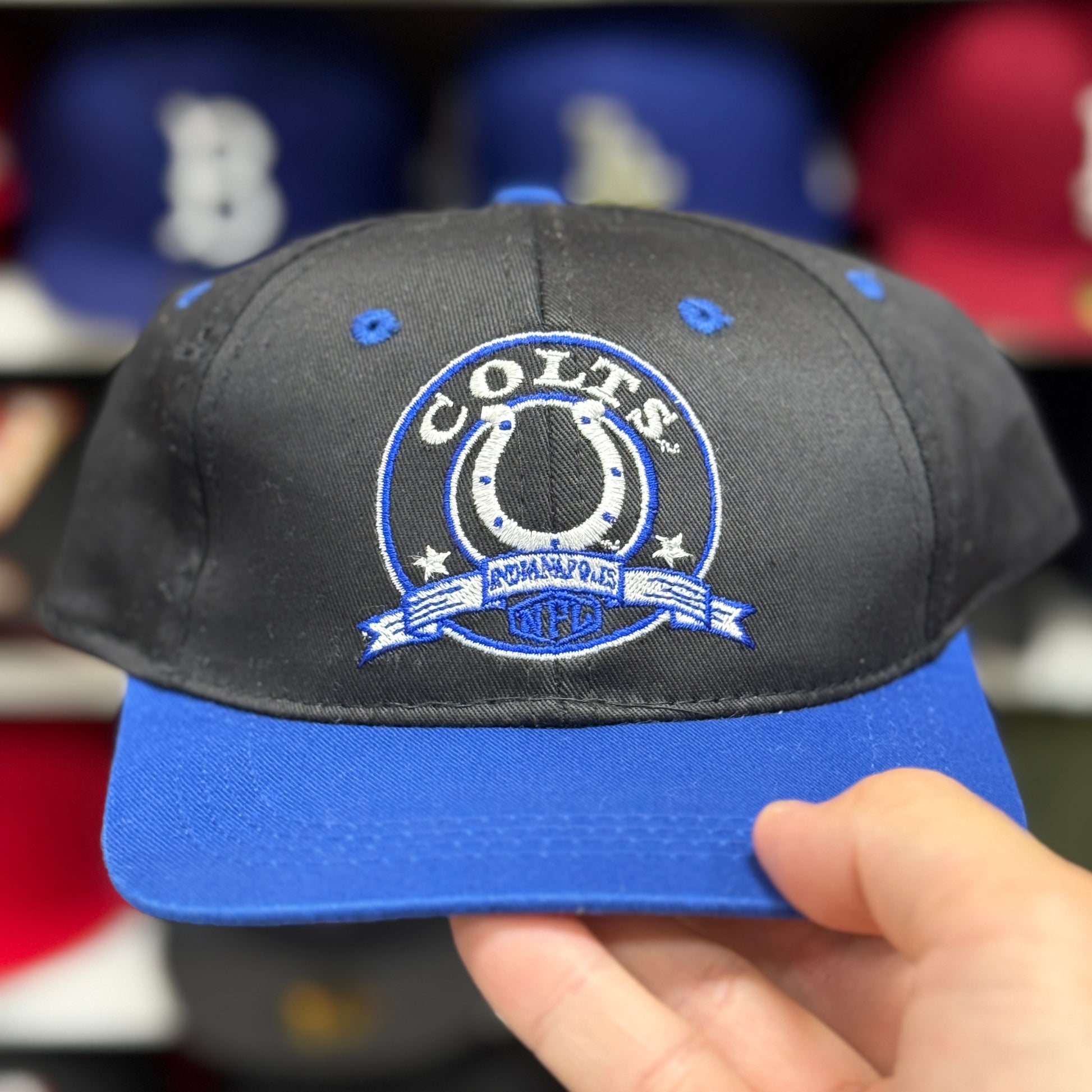 Youth Indianapolis Colts Black/Blue Snapback - Product Image