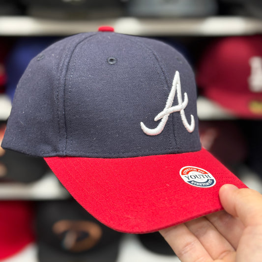 Youth Atlanta Braves Navy/Red FlexFit Baseball Cap - Product Image