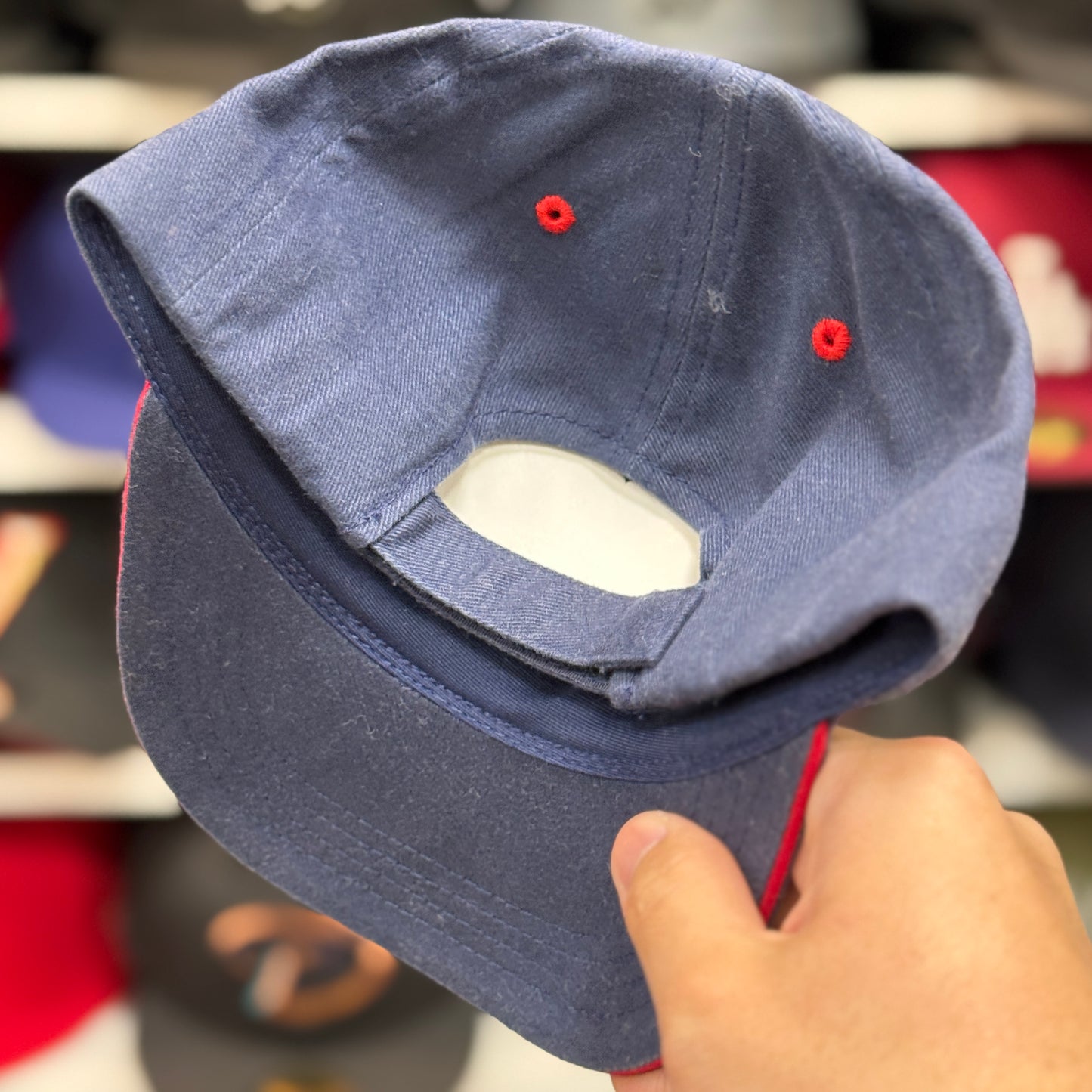 Youth Cleveland Indians Navy Baseball Cap - Product Image