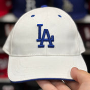 Youth Los Angeles Dodgers White Adjustable Baseball Cap - Product Image