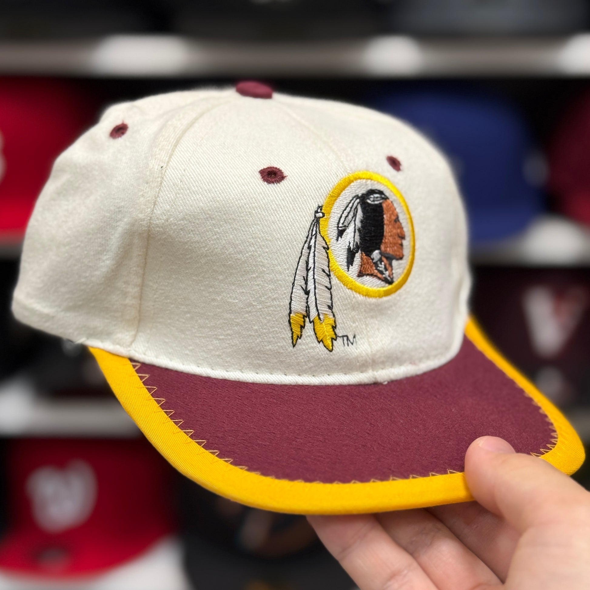 Toddler Chicago Blackhawks Creme/Dark Red Stretch Cap - Product Image