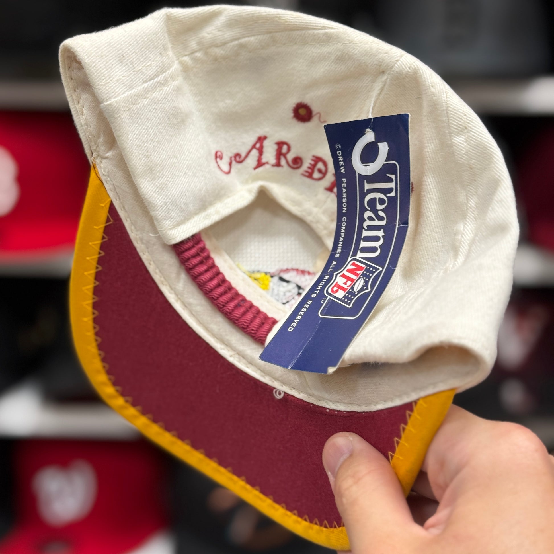 Toddler Arizona Cardinals Creme/Red Stretch Cap - Product Image