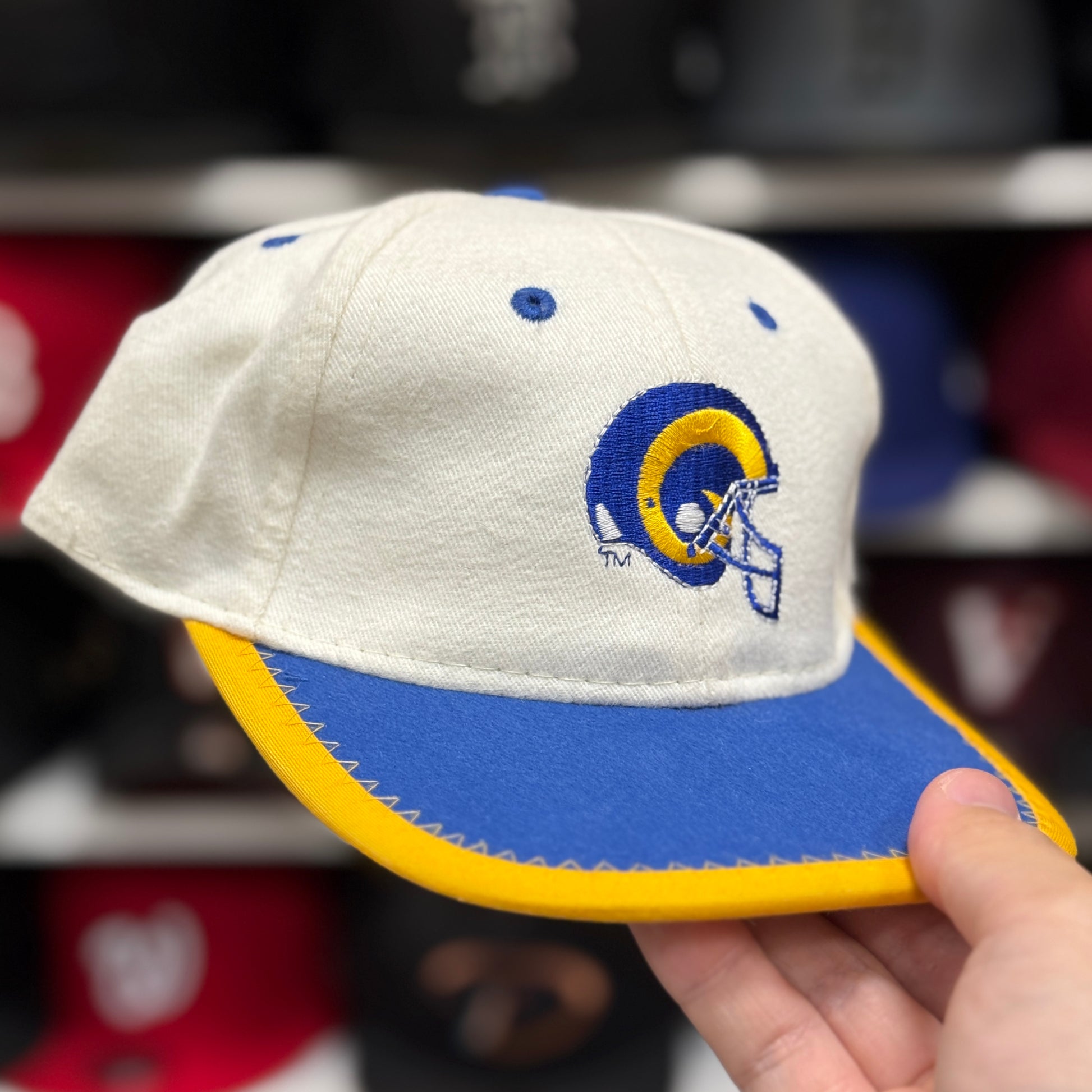 Toddler San Diego Rams Creme/Blue Stretch Cap - Product Image