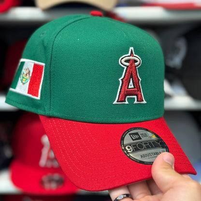 New Era Los Angeles Angels Mexico A-Frame 9FORTY Snapback Green/Red