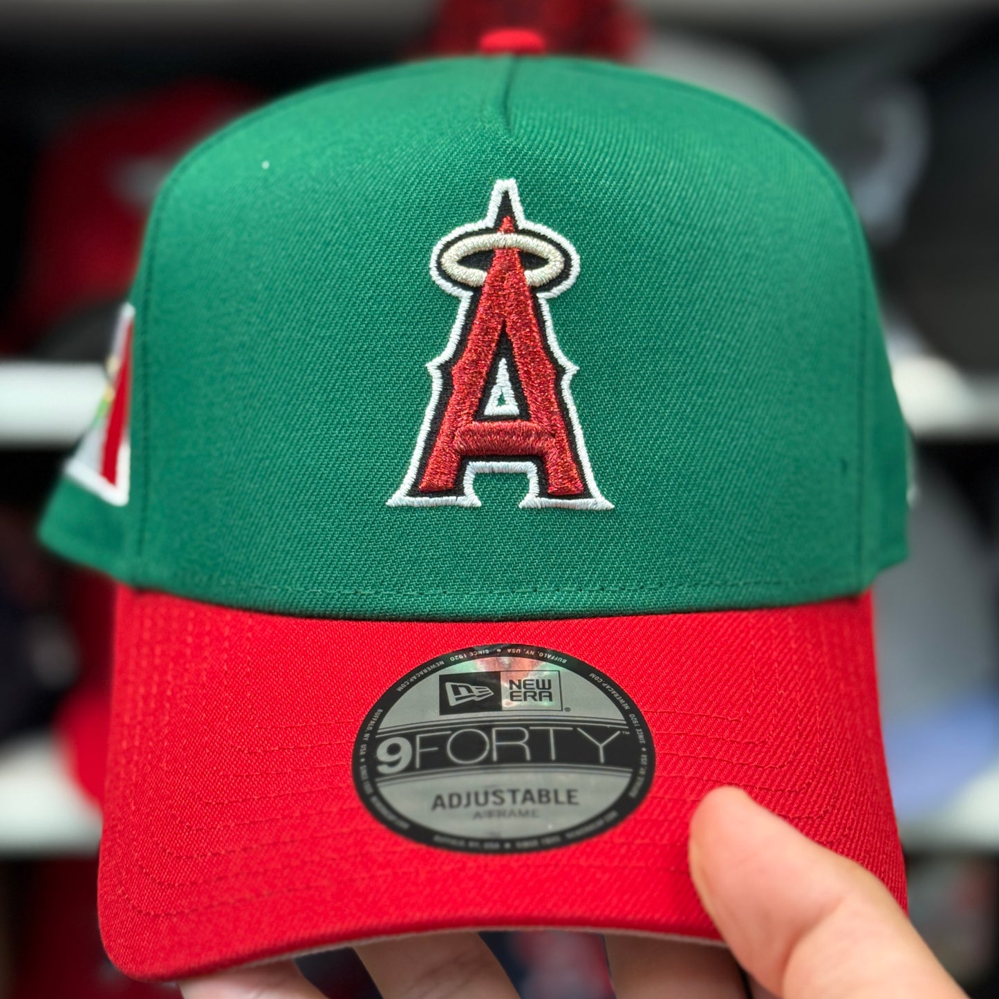 New Era Los Angeles Angels Mexico A-Frame 9FORTY Snapback Green/Red