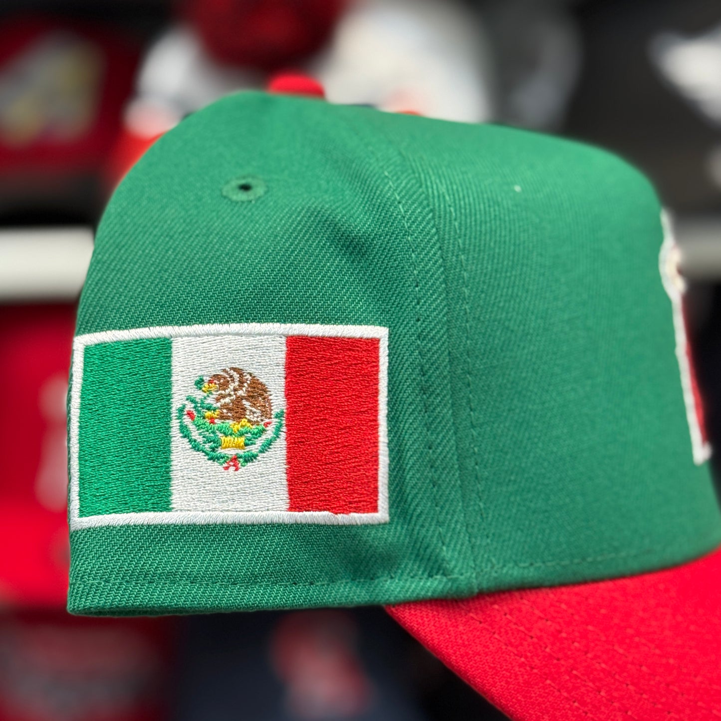 New Era Los Angeles Angels Mexico A-Frame 9FORTY Snapback Green/Red
