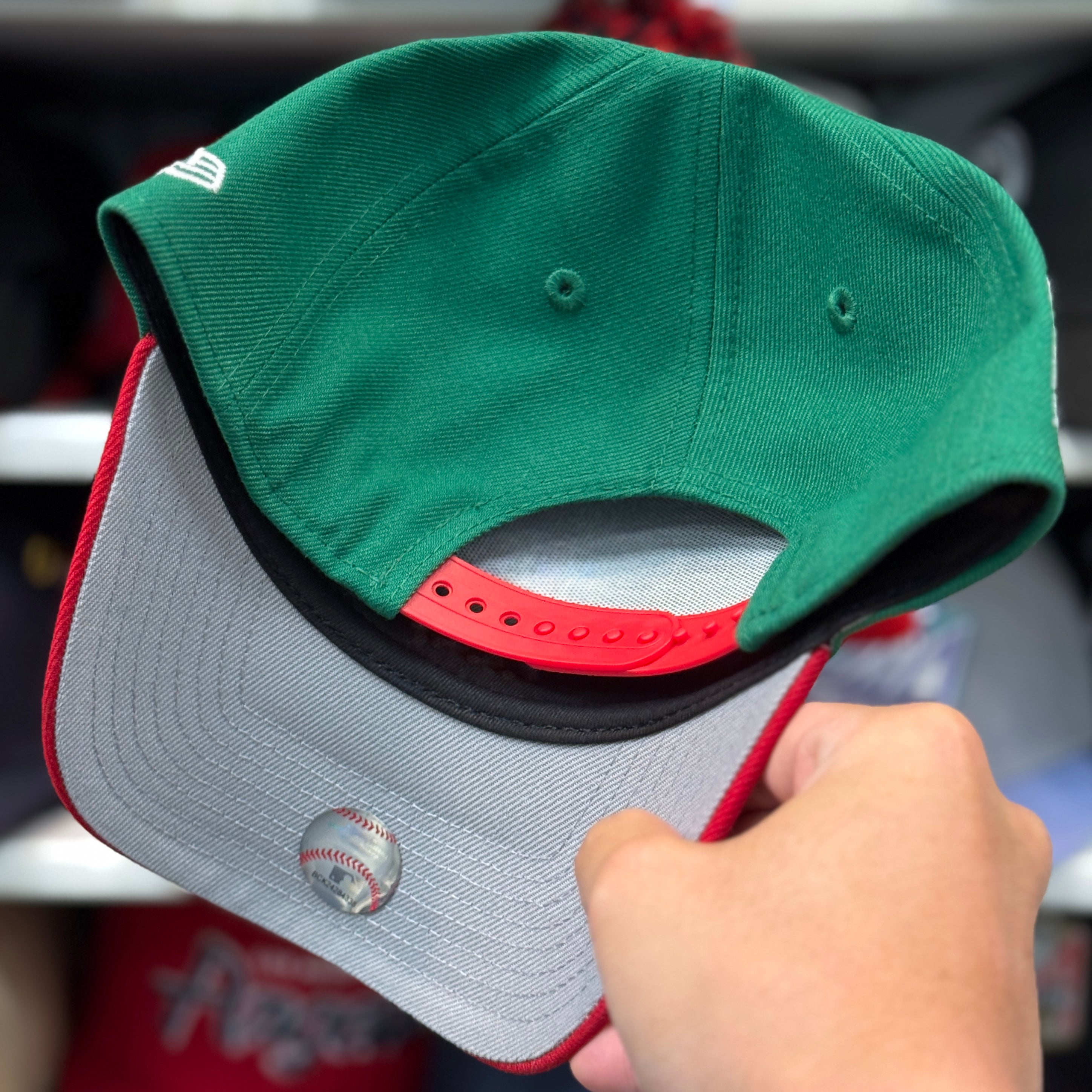 New Era Los Angeles Angels 'Mexico Pride' A-Frame Green/Red 9FORTY Snapback - Product Image