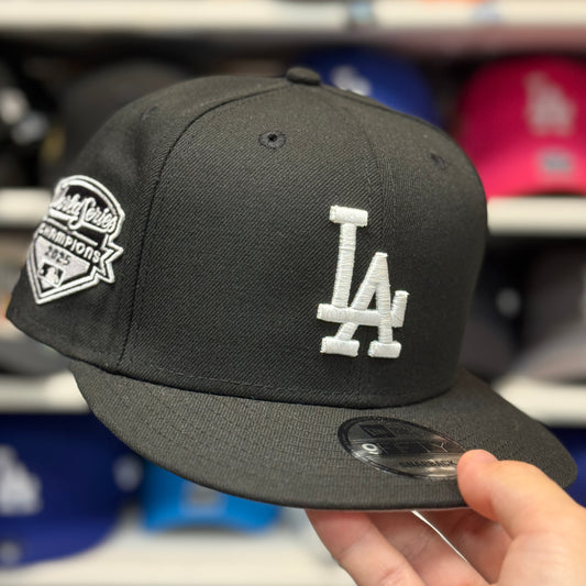 New Era Los Angeles Dodgers '2025 World Series Champion' Black 9FIFTY Snapback - Product Image