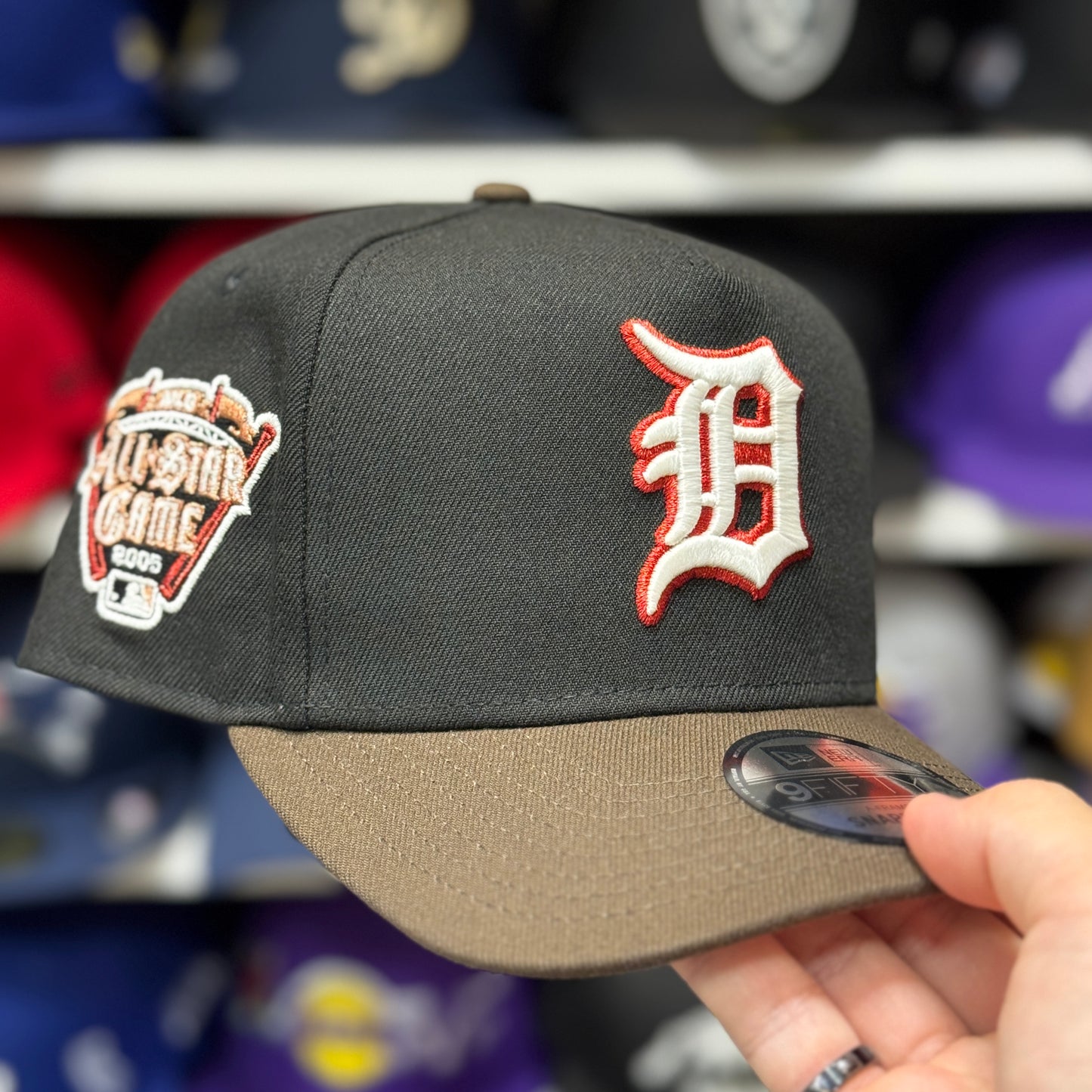 New Era Detroit Tigers 'All Star Game' A-Frame Black/Brown 9FIFTY Snapback | Glow in the Dark - Product Image