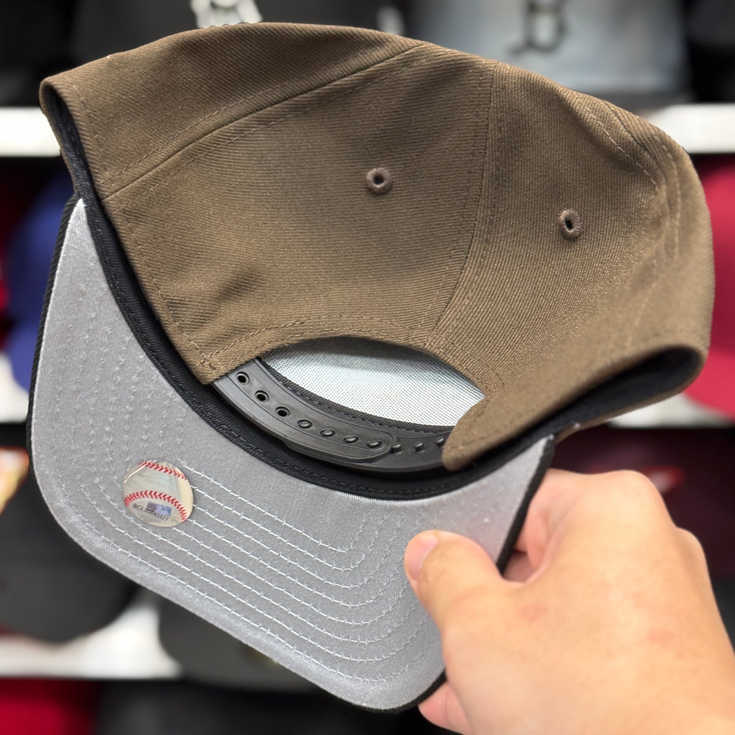 New Era Arizona Diamondbacks '1990 Inaugural Season' A-Frame Brown/Black 9FIFTY Snapback | Glow in the Dark - Product Image