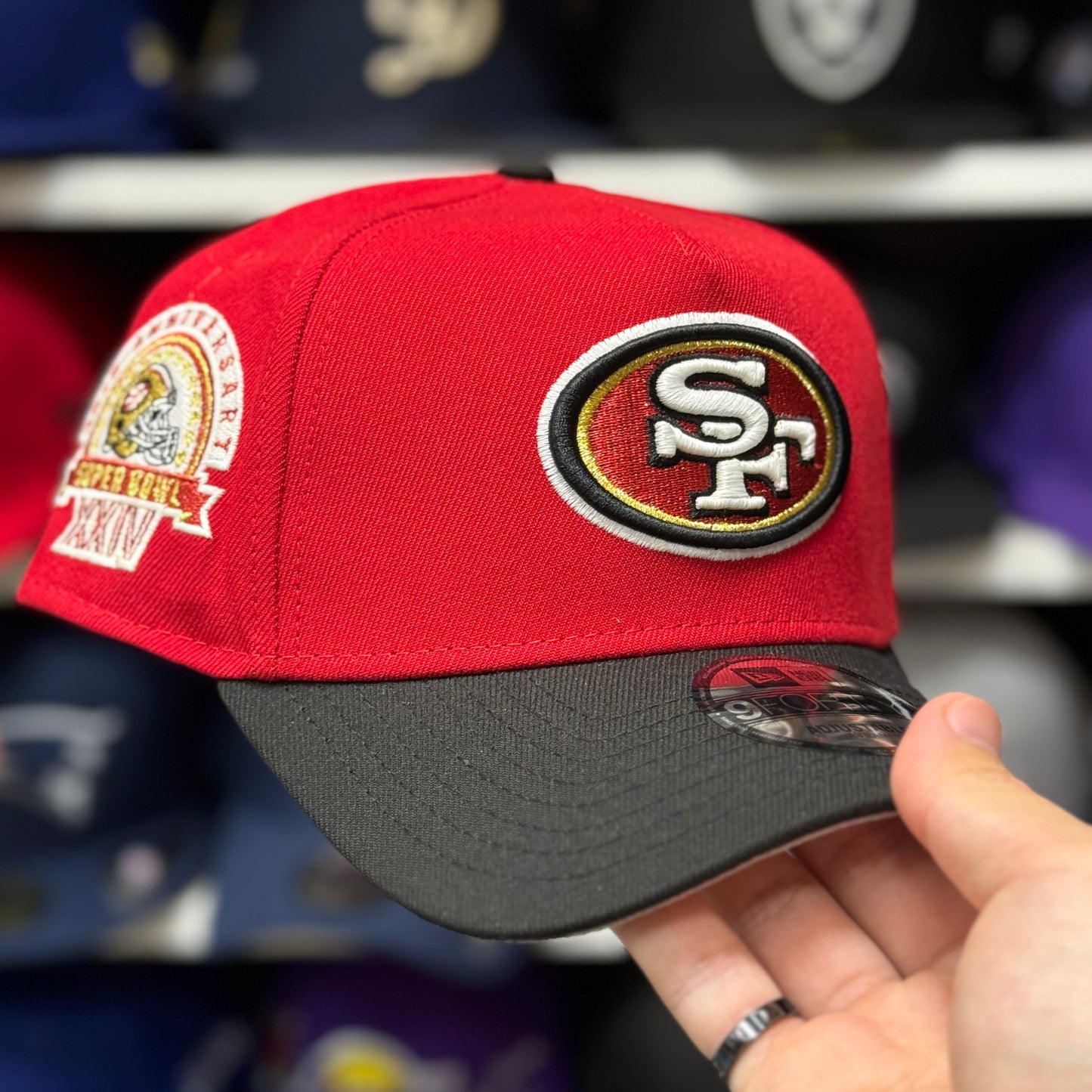 New Era San Francisco 49ers 'Super Bowl XXIV' A-Frame Red/Black 9FORTY Snapback - Product Image