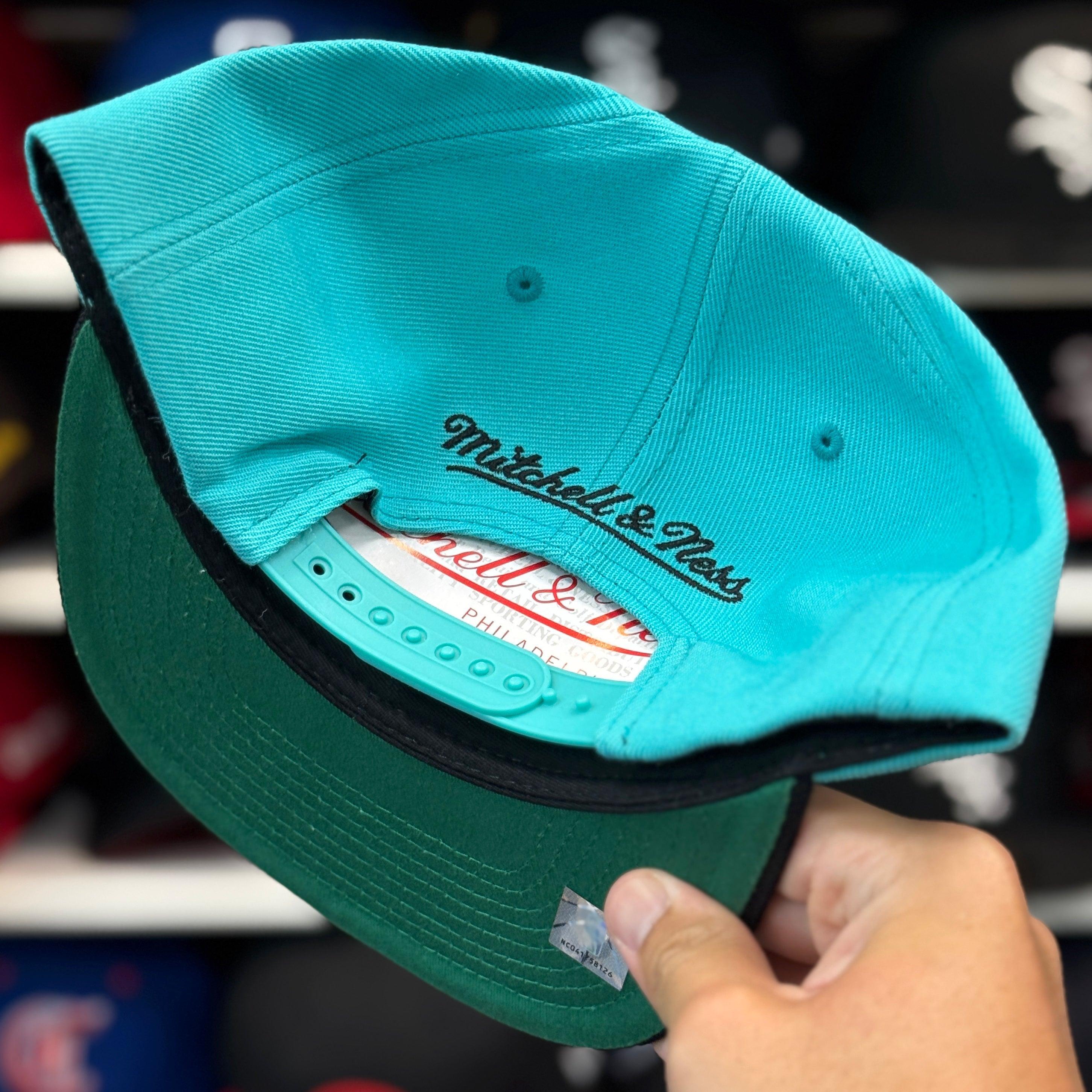 Vancouver Grizzlies Teal/Black Mitchell & Ness Snapback - Product Image