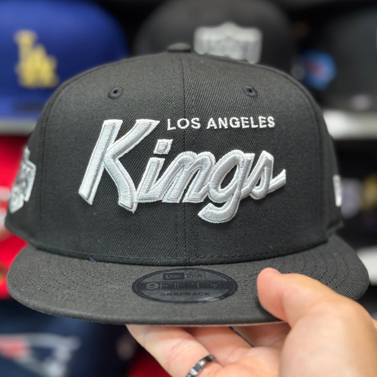 New Era Los Angeles Kings 'Script Logo' Black 9FIFTY Snapback - Product Image