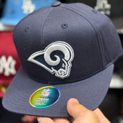 Youth Los Angeles Rams Navy Team Headwear Snapback - Product Image