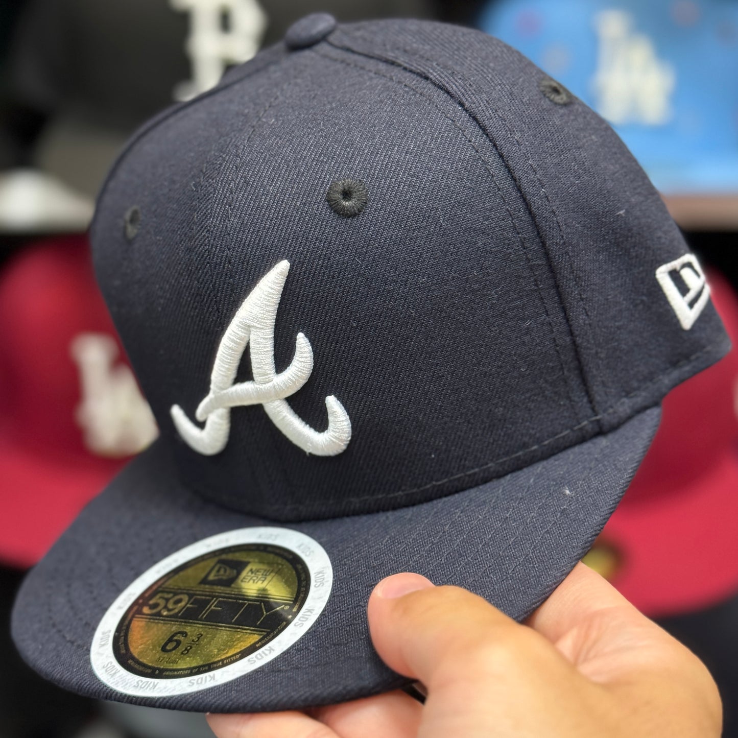 Youth Atlanta Braves New Era 59FIFTY Fitted Hat | Navy