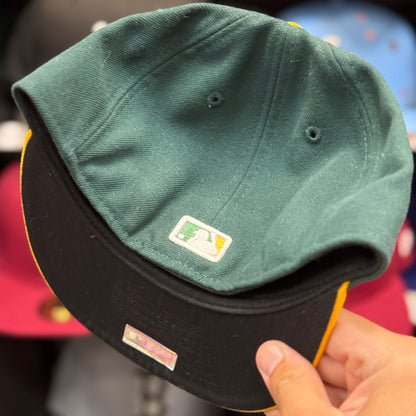 Youth Oakland Athletics New Era 59FIFTY Fitted Hat | Green/Yellow