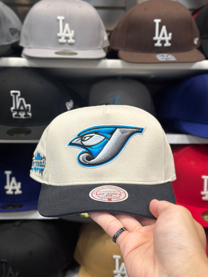 Toronto Blue Jays MLB Snapback | Mitchell & Ness Pro Pitch Adjustable Hat | Creme/Black