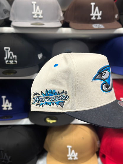 Toronto Blue Jays MLB Snapback | Mitchell & Ness Pro Pitch Adjustable Hat | Creme/Black