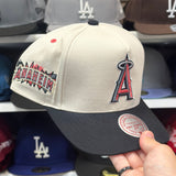 Los Angeles Angels Creme/Black A-Frame Mitchell & Ness Snapback