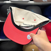 Los Angeles Angels Creme/Black A-Frame Mitchell & Ness Snapback - Product Image